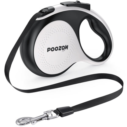 Poozonlife Retractable Dog Leash 360° Tangle Free 16 ft Strong Nylon Tap for Pets Walking Leash for Medium and Large Dogs Heavy Duty One Button Break and Lock Up to 66 lbs