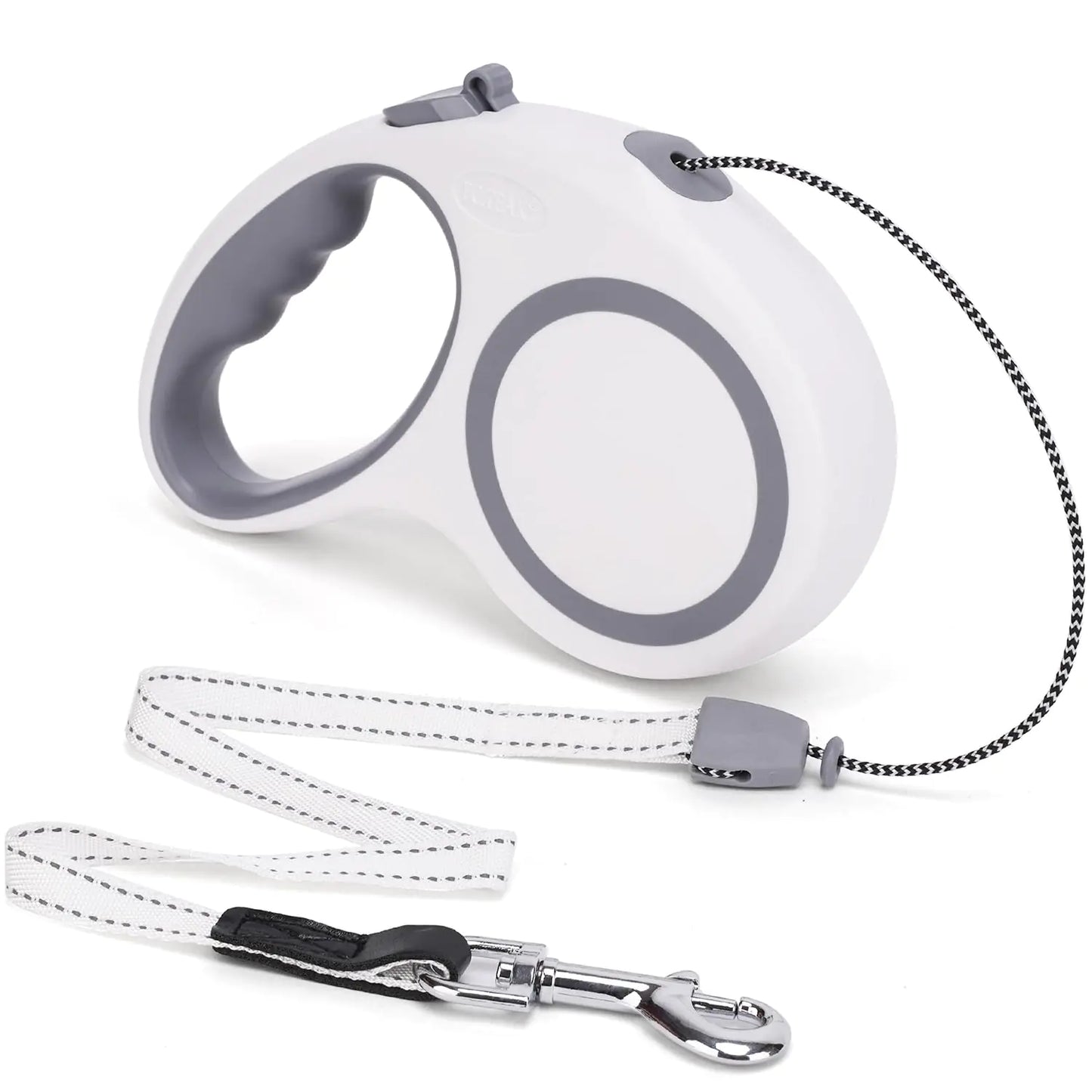 Retractable Dog Leash 30 FT/ 20 FT Dog Walking Leash for Small Medium Large Dogs up to 77 lbs/ 44 lbs Heavy Duty No Tangle (White 20 FT (0-44 lbs))