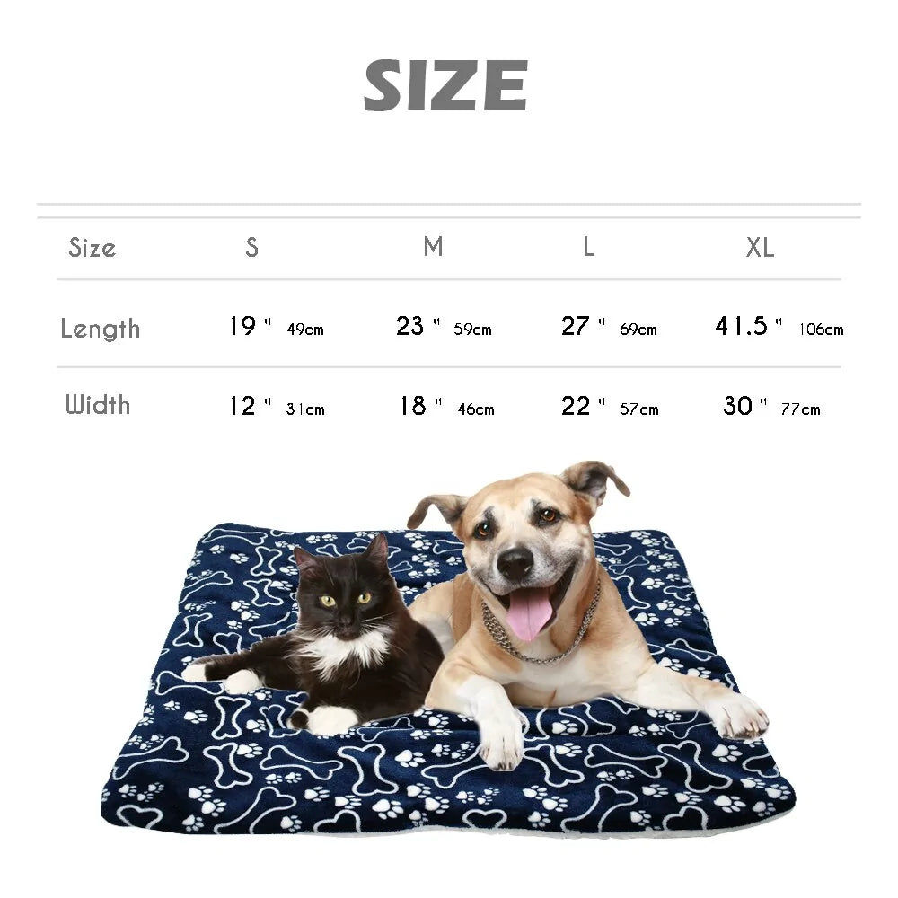 Soft Fleece Winter Dog Bed Blanket