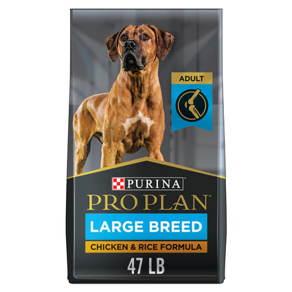 Purina Pro Plan High Protein Digestive Health Large Breed Dog Food Dry Chicken and Rice Formula - 47 lb. Bag