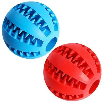 Feixun Dog Treat Toy Ball Dog Tooth Cleaning Toy Interactive Dog Toys 2.8" Pack of 2