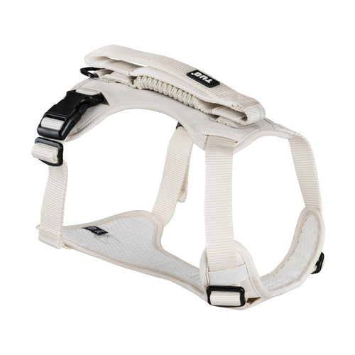 TUG Grab Dog Harness | Integrated Traffic Leash Magnetically Attached for Quick Control (XL/Cream)